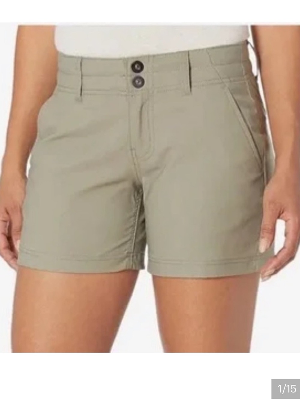 Prana Women’s Alana Shorts Hiking Camping Outdoors Khaki Green
